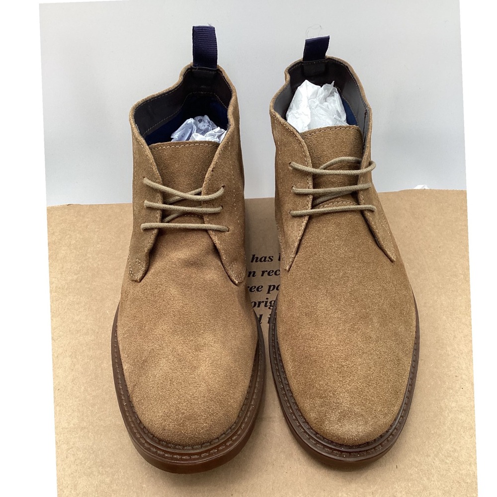 Steve Madden Mens Taupe Suede Chukka Boots Lace Up Ankle Shoes Size 9